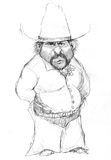 ‘Lee the Rustler’  Coloring Page of a rustler.